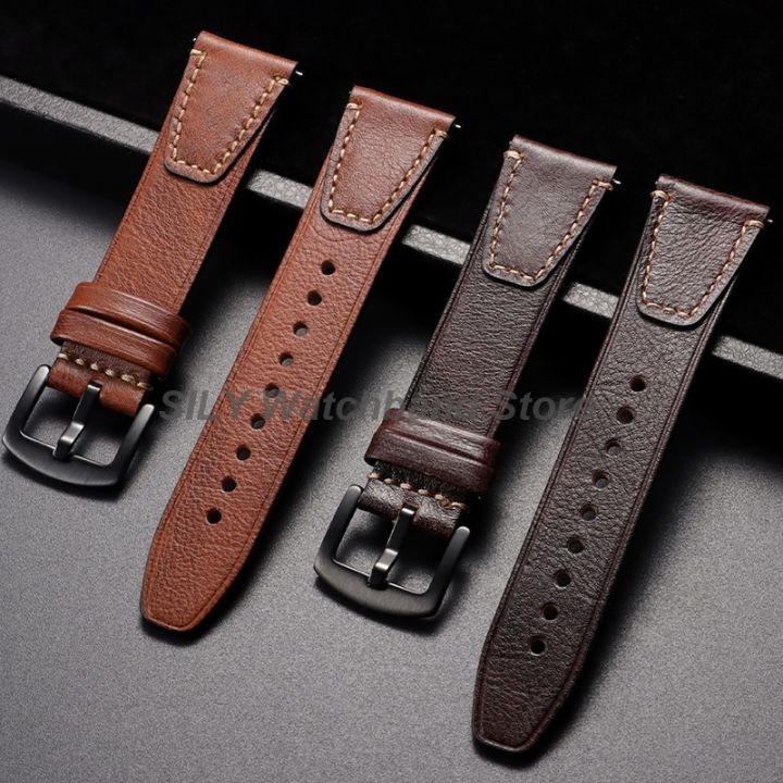 for Quick Release Leather Watchband for 18/20/22mm Men Wristband Bracelets Universal Leather Watch Strap Accessories