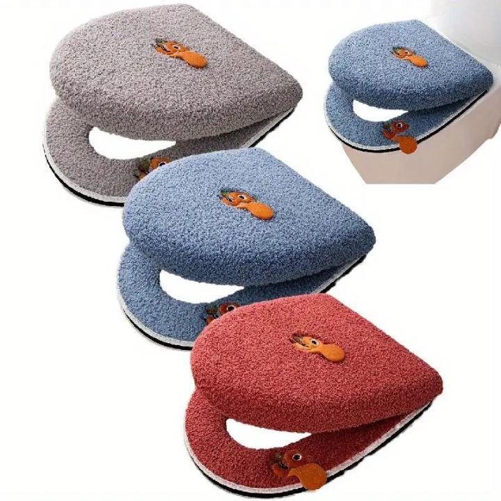 2pc/set%20Of%20Warm%20Toilet%20Seat%20Covers,%20Including%20Toilet%20Seat%20Cover%20And%20Toilet%20Lid%20Cover,%20Warm%20Soft%20Washable%20Closestool%20Seat%20Cushion%20-%20Image%202