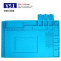 MECHANIC High-temperature Insulation Silicone Repair Mat Heat Resistance Work Pad for PCB BGA ESD Welding Solder Maintenance. 