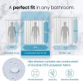 Hotel Bathroom Fabric White Heavy-duty Waterproof Shower Curtain 72 "W X72" H. 