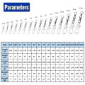 50-100Pcs Swivels Fishing Connector Pin Bearing Rolling Swivel Snap Fastlock Clips Fishhook Fishing Tackle Accessories. 