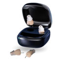 CIC Rechargeable Invisible Intelligent Hearing Aids for Seniors Noise Reduction Portable Charging Case 6-Level Volume Control.