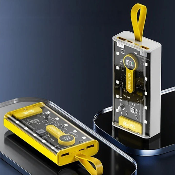 66W Super Fast Charging Power Bank 20000mAh - LED Display, Multi-Device Compatibility