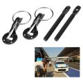 Hood Pin Kit, Universal Bonnet Hood Pins Lock Latch Kit Aluminum Racing Latch Catch Pin Key Locking Kit Car Accessories Replace. 