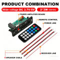 KEBIDUMEI DC 5V Bluetooth 5.0 MP3 Decoder Board 6W Amplifier MP3 Player Support Call Recording 3.5mm USB TF FM for Car Speaker. 