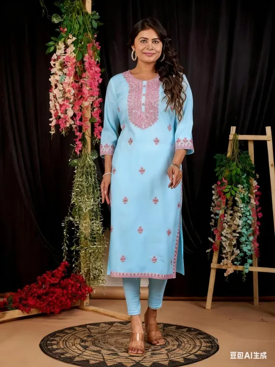 Muslim%20Women's%20Casual%20Fashionable%20Comfortable%20Straight%20Tube%20Casual%20Ethnic%20Turkish%20Abaya%20National%20style%20Abito%20Donna%20Musulmana%20-%20Image%203