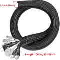 1M 3M 5M Braided Cable Sleeve PET Nylon Wrapping Cable Casing Cable Sleeves Wire for Desk PC TV Wire Protector Cable Wrap Cover.