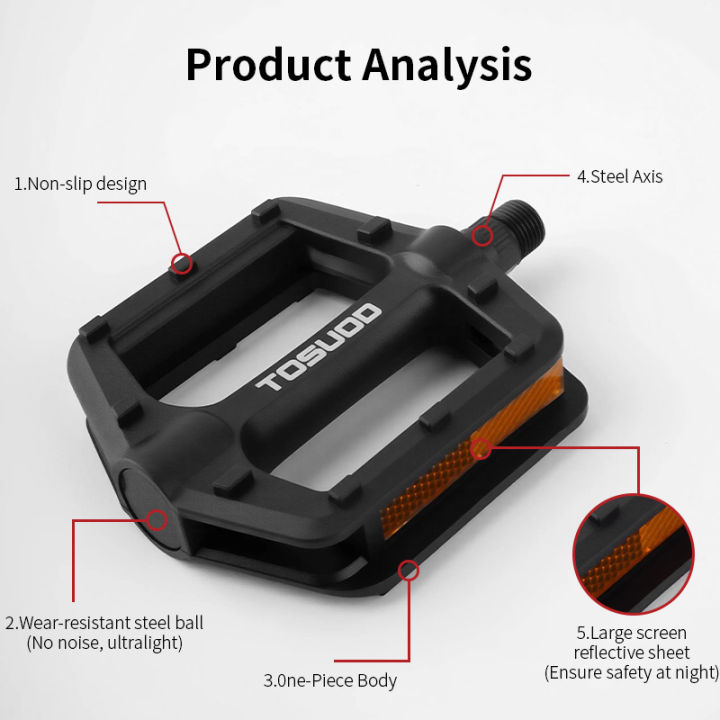 TOSUOD%20Bicycle%20Pedals%20Lightweight%20Anti-Slip%20Bike%20Plastic%20Pedals%20Fit%20For%20Mountain%20Bikes%20And%20Road%20Bikes%20Bike%20Accessories%20-%20Image%204