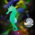 Fish Tank Aquascape Decorations Simulation Glow in Dark Silicone Seahorse With Suction Cups Aquarium Landscape Decorations. 