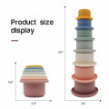 Baby Silicone Stacking Cups Montessori Building Block Bpa Free Hourglass Toys Early Educational Stack Tower Gifts For Boys Girls. 