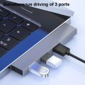 4-in-1 USB C HUB 3.0 PD 60W Type C 3.1 Multi Ports USB Splitter OTG Adapter USB HUB For Xiaomi Lenovo Macbook Pro 13 15 Air Pro. 