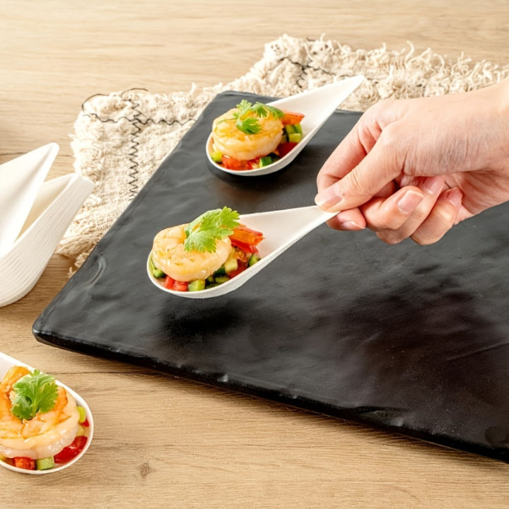 50%20Pcs%20Dessert%20Plate%20High-quality%20Trays%20Serving%20Home%20Plates%20Water%20Drop%20Disposable%20Fruit%20Dinner%20Dishes%20Paper%20-%20Image%202