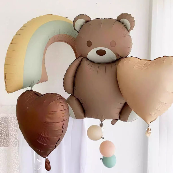 6Pcs%20matte%20frosted%20brown%20bear%20aluminum%20film%20balloons%20retro%20caramel%20cream%20white%20love%20balloons%20birthday%20party%20festival%20celebration%20-%20Image%205