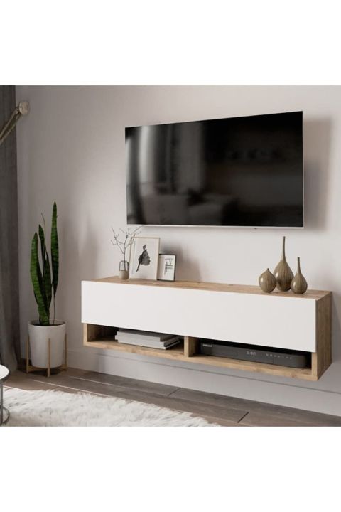 Wall Mounted Mini Tv Console,Living Room Decor, Fly TV Unit, Floating Tv Stand
