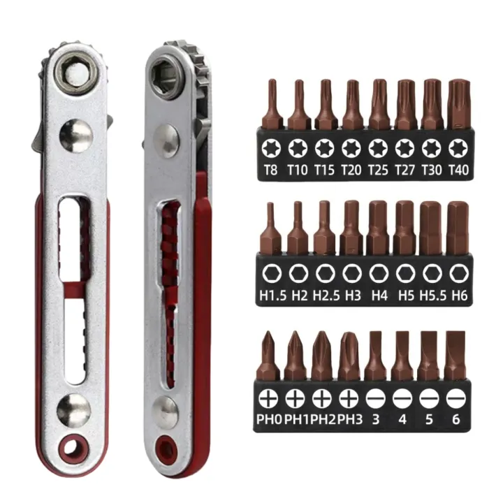Right%20Angle%20Bidirectional%20Ratchet%20Screwdriver%20Socket%20Set%20Bit%201/4%20Hexagon%20Handle%20Drive%20Torx%20Slot%20DIY%20Multifunctional%20Hand%20Tool%20-%20Image%202