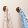 1-4pcs Wall Walnut Wood Hooks Self-adhesive Key Towel Hanger Rack Bathroom Robe Hangers Towel Coat Storage Holder Kitchen Hooks. 