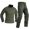 Green  Suits Outdoor Uniform Men Clothing Training Suit Hunting Shirts Cargo Pants Paintball Mens Sets Wear Resistant. 