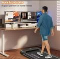 Walking Pad with Handle Bar Foldable Treadmill Under Desk Treadmill 6.2 MPH Running Pad with Remote Control and LED Display. 