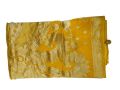 Premium & Elegant Yellow/Golden Border Dola Silk Printed Saree for Women. 