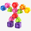 Screw Building Blocks Toy Creative Block Mosaic Puzzle Toys for Children Plastic Insert Blocks Nut Shape Educational Toy. 