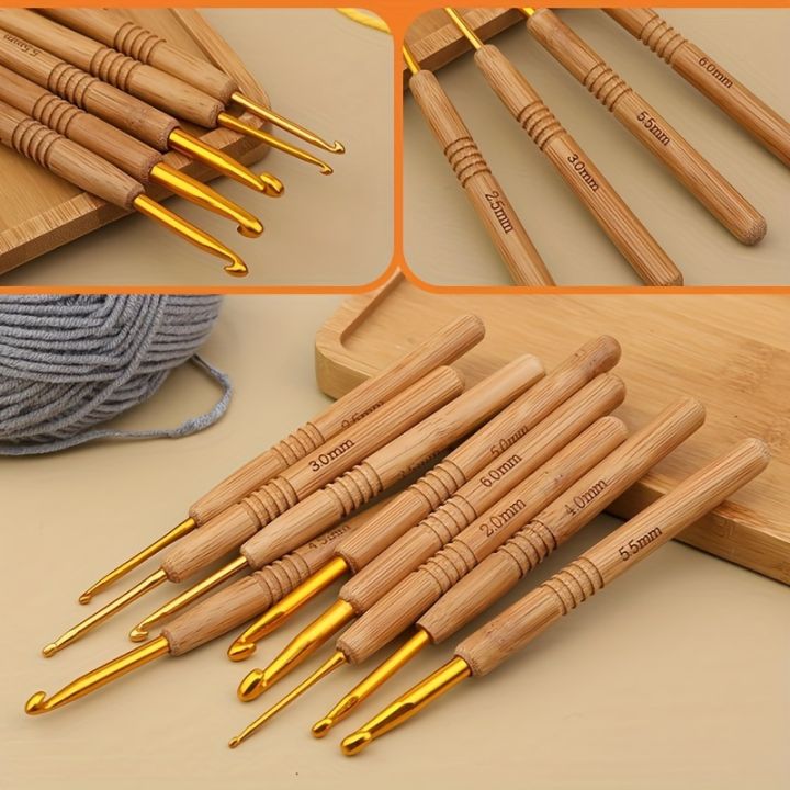 9pcs%20Ergonomic%20Crochet%20Hooks%20Set,%20Comfort%20Grip%20Wooden%20Handles%20-%20Extra%20Light%20Stainless%20Steel%20Knitting%20-%20Image%202