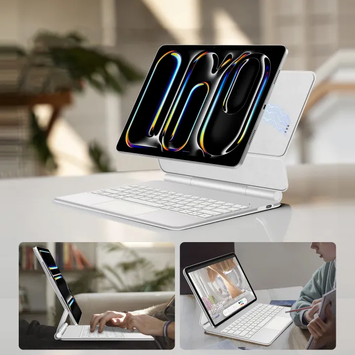 HUWEI%20Pogo%20Pin%20Magic%20Keyboard%20for%20IPad%20Pro%20M5%2011%2013%20Inch%2012.9%20M2%20M3%202025%20Smart%20Case%20Keyboard%20Cover%20for%20iPad%20Air%207%20M3%2011%2013"Funda%20-%20Image%203