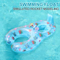 1PC Inflatable Double Seat Swim Ring, Pool Float with Backrest, Dual-Person Floating Tube for Pool and Beach.