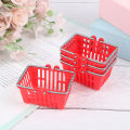 Dollhouse Miniature Shopping Basket Toys Kids Mini Supermarket Shopping Hand Basket Model Doll House. 