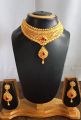Gold Plated Choker Necklace Set. 
