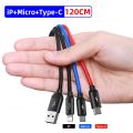 Baseus 3 in 1 USB Cable Type C Cable for  S20  Mi 9 Cable for iPhone 12X11 Pro Max  Charger Cable. 