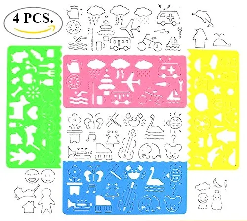 Ruler%20drawing%20pack%20of%204%20pieces%20ruler%20drawing%20pattern%20ruler%20stencil%20ruler%20template%20drawing%20sheet%20template%20drawing%20template%20-%20Image%205