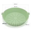 Food-grade Reusable Air Fryers Pan Liner Accessories Silicone Airfryer Oven Baking Tray Pizza Fried Chicken Airfryer Basket. 