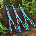 Multifunctional Fishing Pliers Ergonomics Anti-slip Lure Pliers Straight Nose Color Titanium Tied Hooks Angling Equipment. 