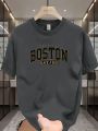 Unisex BOSTON COTTON PRINTED T-SHIRT ( Men & Women ). 