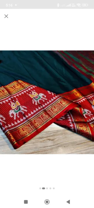 Patola%20Silk%20Saree%20with%20Blouse%20Traditional%20Indian%20Saree%20Women's%20Wear%20Patola%20Design%20Blouse%20Included%20-%20Image%204