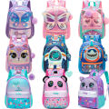 1pc Cute 13 Inch Animal Backpack Kindergarten Outdoor Sports Little Girl with Small Pendant.