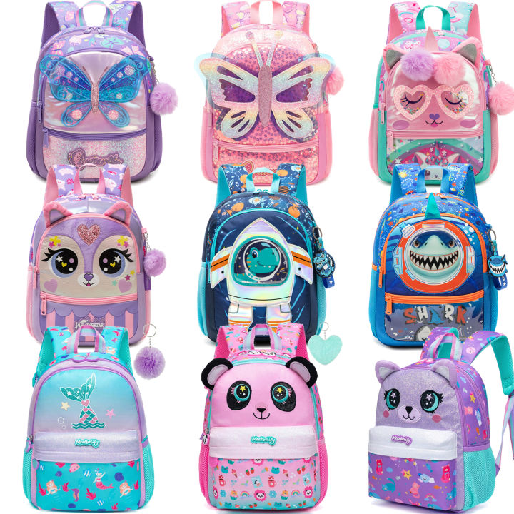 1pc Cute 13 Inch Animal Backpack Kindergarten Outdoor Sports Little Girl with Small Pendant