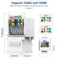 1/5/10PCS RJ45 CAT6 Ethernet Keystone Jack No Punch-Down Tool-Less Rj45 Module Coupler Ethernet Module Female Jack Wall Adapter.
