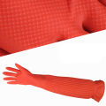 45/56cm Latex Long Gloves Aquarium Fish Tank Industrial Thick Protective Gauntlets Waterproof Rubber Latex Dishwashing Gloves. 