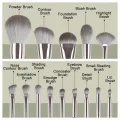 14Pcs Makeup Brushes Soft Fluffy Cosmetic Powder Eye Shadow Foundation Blush Blending Beauty Make Up Brush With Powder Puff Idea. 