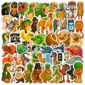 50Pcs Cartoon Tung Tung Tung Sahur Stickers Italian Brainrot Funny Meme Decals Scrapbooking Notebook Luggage Laptop Sticker. 
