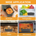 Air Fryer Silicone Pot Thick Reusable Silicone Square Air Fryer Liners Replacement of Parchment Liner Paper Air Fryer Basket. 