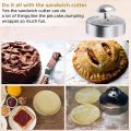 Hamburger Pie Sealer Mold Bread Round Stainless Steel DIY Sandwich Cutter Baking Stainless Steel Sandwich Cutting Sealing Tool.