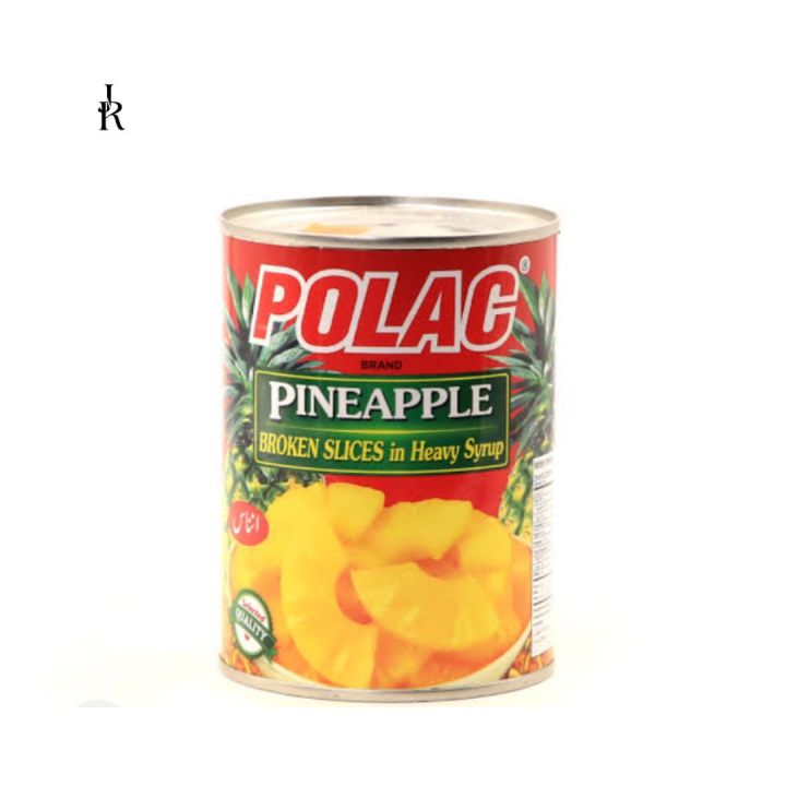 Polac Pineapple Broken Slices In Heavy Syrup - Best Quality Pineapples - 565 Gram Tin