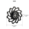 RIDERACE Bicycle Ceramic Rear Derailleur Pulley Wheel AL7075 11T Guide Bearing Jockey Pulley For Road Bike 4mm 5mm 6mm MTB Part. 