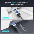 Standard Actuated Starlink Gen 3 Cable Starlink Cable Gen 3 Replacement Standard V3 Cable Waterproof Starlink Ethernet Cable. 