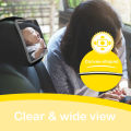 1 PC Crash Tested and Certified Shatterproof Baby Car Mirror for Rear Facing Infant with Wide Larger Crystal Clear View.