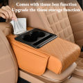 Auto Center Console Armrest Cushion With 2 Cup Holder Armrest Heightening Pad Auto Amrest Pillow Cover Pad for All Seasons.