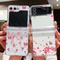 Bow Tie Flower Clear Case For Samsung Galaxy Z Flip 7 FE 6 5 4 3 Shockproof Folding Hard Cover For Samsung Z Flip7 Flip6 Flip4. 