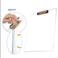 Transparent Plastic Clipboards Bulk Acrylic Clear Clip boards with Low Profile Metal Clip Board 12.5 x 9 Inch Letter Size Clipboard Class Set for Classroom with Hanging Hook. 